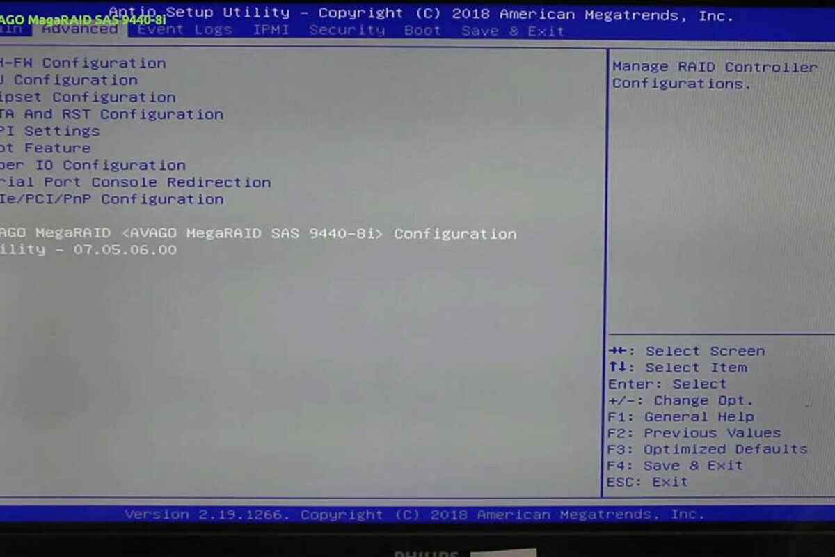 PCG DIY – สาธิตการใช้งาน BIOS ของการ์ด MegaRAID SAS 9440-8i