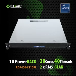 เครื่องเซิฟเวอร์ 1U PowerRACK RDP400-X11DPL, Dual-Xeon 4210R, 20C/40T