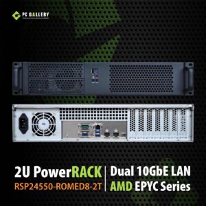 เครื่องเซิฟเวอร์ 2U RSP24550-ROMED8-2T, AMD EPYC 7302, 3.00GHz, 16cores-32threads, Dual 10GbE Intel X550-AT2