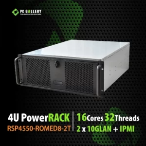 เครื่องเซิร์ฟเวอร์ 4U PowerRack RSP4550-ROMED8-2T, AMD EPYC 7302P, 3.00GHz, 16C/32T