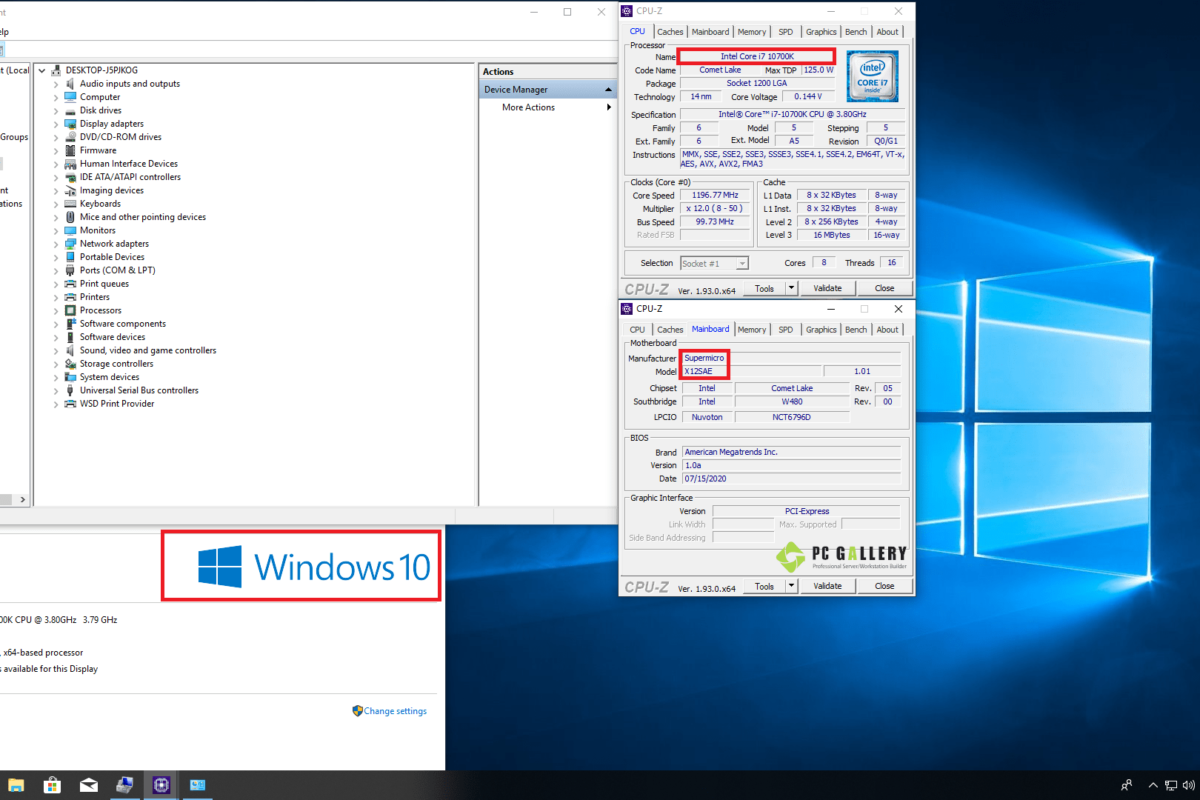 Supermicro X12SAE Test OS (None-RAID SATA)