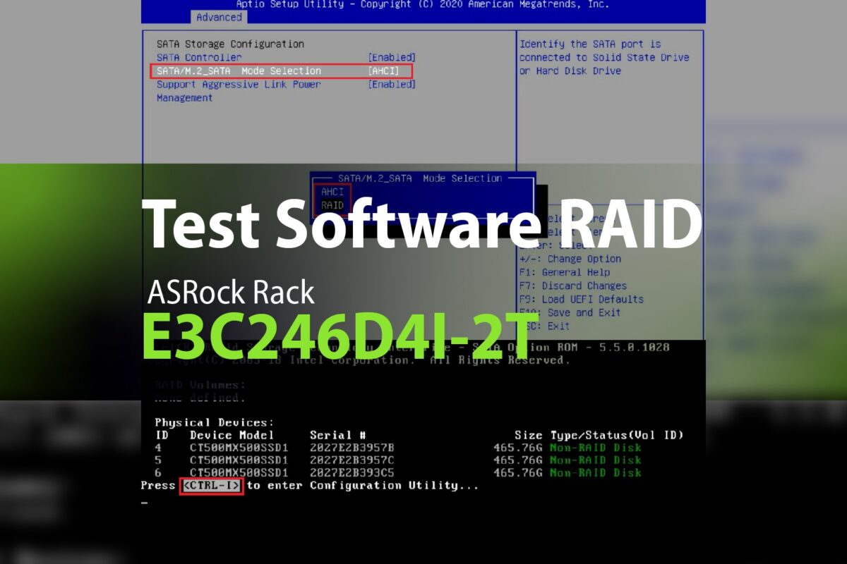 Test Software RAID ASRock Rack E3C246D4I-2T