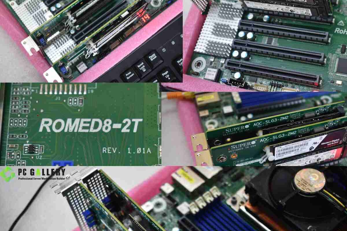 Test PCIe Card M.2 บน ASRock Rack ROMED8-2T