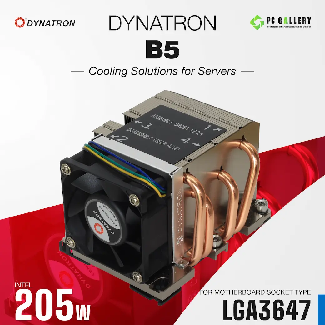 ฮีตซิงค์ Dynatron B5, 2U Active CPU Heat Sink Socket LGA3647