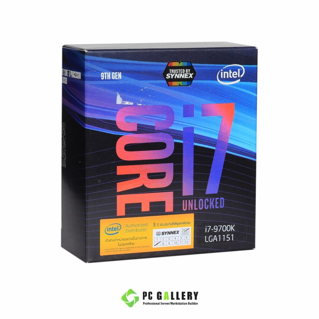 หน่วยประมวลผล Intel Core i7-9700K, LGA1151, 8C/8T, 3.60GHz, 12MB - PC