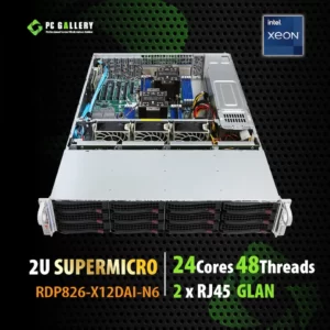 เครื่องเซิฟเวอร์ RDP826-X12DAI-N6, Dual Xeon 4310 24C/48T
