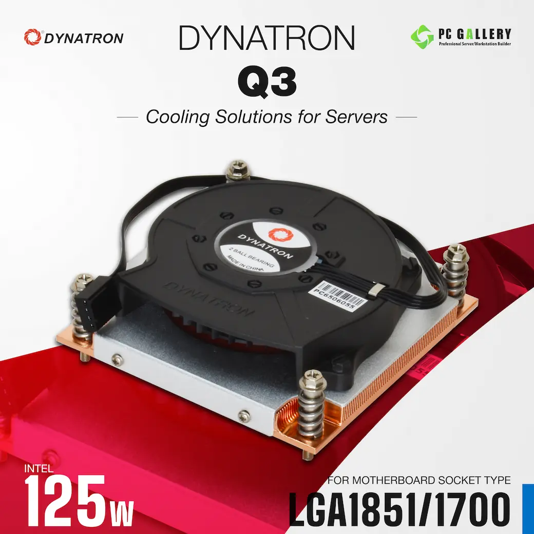 ฮีตซิงค์ Dynatron Q3, 1U Active, LGA 1851/1700, TDP125