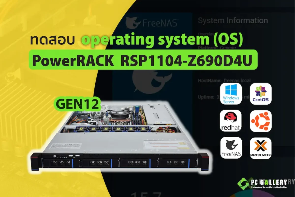 ทดสอบ OS บนเครื่อง Server PowerRACK RSP1104-Z690D4U