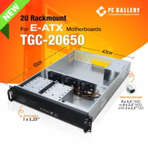 เคสเซิฟเวอร์ 2U Case, TGC-20650 support E-ATX motherboard